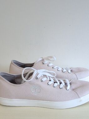 Timberland Grey Cotton Canvas Sneakers Size 10.5 Men's